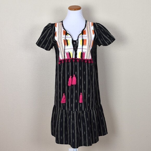 THML Embroidered Jacquard Boho Dress NEW Small - Picture 1 of 8